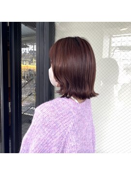 グレースバイハピネス(grace by happiness) 髪質改善 縮毛矯正 ナチュラルストレートボブ チェリーレッド