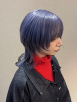 アイコニック 天神店(ICONIQ)&nbsp;ブリーチカラー/ブルーパープル/ロングウルフ