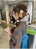 編み下ろしヘアセット