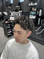 メンズ サロン ドット トウキョウ 町田店(men's salon dot. tokyo)&nbsp;ツイストパーマ×アップバングショート