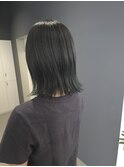 モスグリーン/緑/ブリーチ/アッシュ/外はねボブ