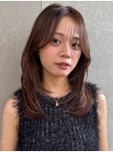 暗めカラー/韓国風巻き/レイヤーカット/髪質改善/縮毛矯正/池袋