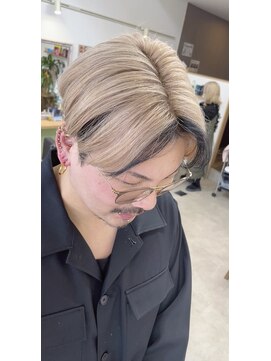 オリビアヘアー(OLIVIA HAIR) メンズミルクティーベージュ×フェイスフレーミングブラック