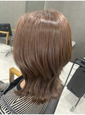 マロンブラウン×外はねくびれレイヤー
