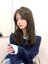 ディジョン 自由ヶ丘(Dijon)&nbsp;韓国顔まわりレイヤーカットグレージュオリーブベージュブラウン
