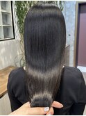 大人可愛い地毛風暗髪ロング/酸性ストレート/ツヤ髪