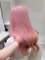 ロウル 池袋(LOWRL)&nbsp;ミルクティーブロンド/ダークブルー/デジタルパーマ/池袋