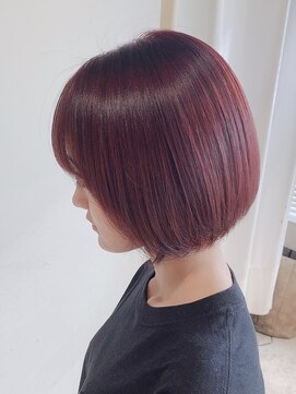 エイト 溝の口店(EIGHT) 【EIGHT溝の口】お客様スタイル_デザインカラー切りっぱなしボブ