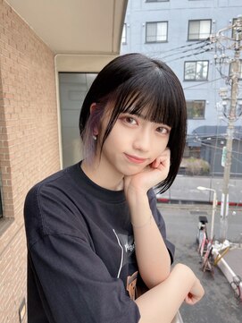 サロンドミルク 原宿(salon de MiLK) 【salon de MiLK 原宿】ショートボブ×シルバーラベンダー