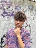 マッシュ×ベージュ×メッシュ
