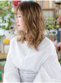 ★グラデーションカラー大人可愛い外巻きパーマ20代30代40代★8