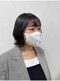 透明感アッシュカラー×ぱつっとボブ