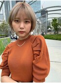 ブロンド×ボブショート