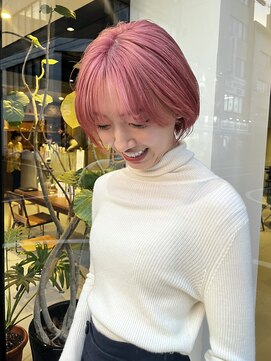 ヘアー アイス ルーチェ(HAIR ICI LUCE) ピンクカラー　ペールピンク　/中西