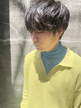 テントヘアー(tent hair) くせ毛風パーマスタイル