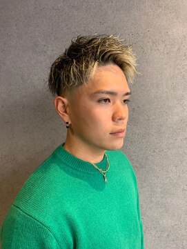 フジヤマバーバーショップ エビス(FUJIYAMA BARBER SHOP ebisu) 王道アップバングツイストパーマハイライト【ebisu】