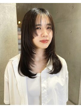 ハウ 心斎橋(how) ロング顔周りレイヤーカット小顔カット艶髪20代30代40代