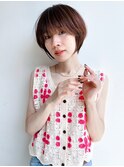 say.黒髪ボブルフネビージュ小顔ワンレン丸みショートレイヤー