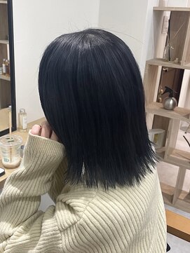 リーシュ(Re:sh) ブルーブラック/外ハネ