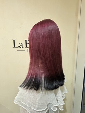 コンフィー(comfy) 『SHOKI』　裾カラー　ピンク×黒