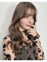 バイオレット 栄店(Violet)&nbsp;ブリーチなしメルティカラーマロンベージュ韓国顔周り2way前髪