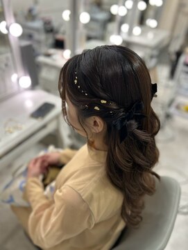 ラモ(RAMO) リボン金箔で華やかハーフツイン