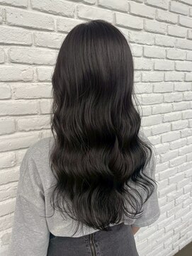 ディフィーノ 青山(DIFINO) 【DIFINO　青山】透明感シアーブラック/コテ巻き仕上げ