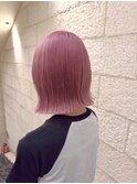 切りっぱなしボブ　ハイトーンカラー　京都美容室　進詩織