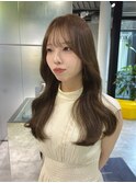 ヘーゼルベージュ/ロングレイヤー/韓国レイヤー