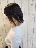 くびれボブ×インナーホワイトベージュ