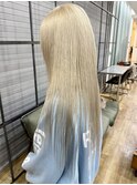 10代20代ハイトーン◎ブリーチブロンド韓国風小顔レイヤー