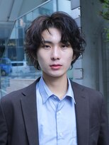 ディッセンバー 渋谷(December) 渋谷ニュアンスセンターパート/かきあげパーマ/ミディアムパーマ