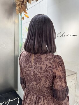 シェリ 天神(CHERIE) 内巻きミディアムラベンダーグレー◎
