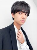 爽やかマットショート☆ビジネス刈り上げツーブロックブラック