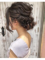 ゆるふわだけど品のあるアップスタイル★#ヘアセット