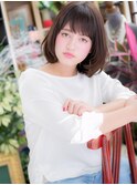 ■斜めバングx黒髪☆小顔ナチュラルボブ9-2★大宮10代20代30代
