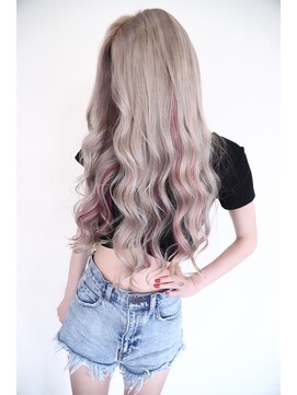 オズ 郡山桑野店(OZ) 【OZ田中】ホワイトグレージュ#ハイライトエクステ