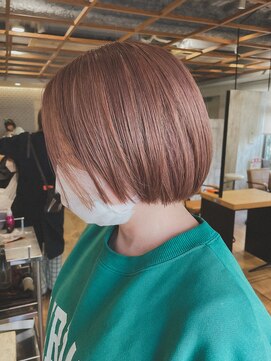 クラップス 上大岡(CLAPS) ピンクベージュ/ハイトーン/ミニボブ【1ブリーチ】