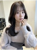 艶髪大人くびれヘア/黒髪グレージュ似合わせカットイメチェン