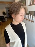 大人可愛い20代30代40代前下がりショートボブ丸みショート◎