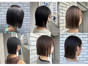 organic+eco　川越　ショート/ボブ/韓国風/ハイライト/白髪ぼかし