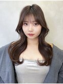 □ 韓国大宮顔周りレイヤーカットくびれワンホンヘア