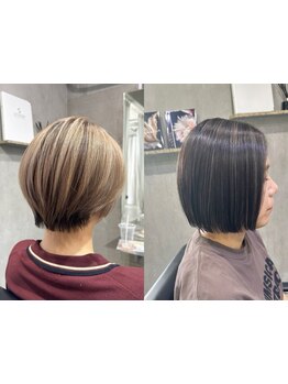 白髪の透明感を活かしてtrend感をプラス。話題の白髪ぼかしも◎大人女性に大好評*[船橋/ブリーチ］