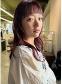 ワイドバング×ピンク