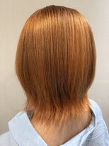 アンジュ 篠ノ井店(ange)&nbsp;オレンジベージュ×レイヤーボブ