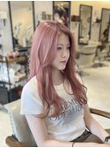 ブリーチWカラー×韓国風ペールピンク