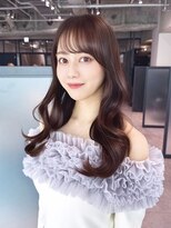 アルバム 新宿(ALBUM SHINJUKU) 前髪カット大人ガーリー顔周りレイヤーロング_F1407