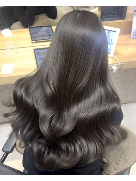 アフロート エル 大阪(AFLOAT L) ブリーチなしカラー/地毛風カラー/グレーブラック