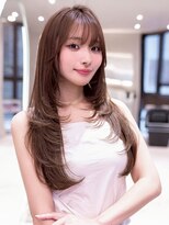 アンスリウム 箕面萱野(Anthurium) ミディアムレイヤー/大人可愛い/髪質改善/シースルーバング