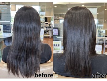 わかはやし美容室 本店の写真/驚くほど自然なストレートに♪クセやうねりが気になる方も◎朝のスタイリングも楽に！